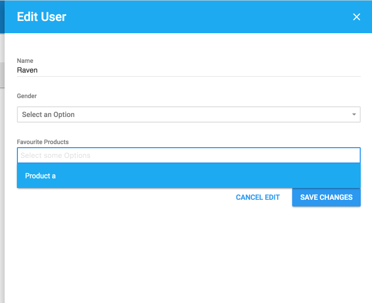 select many: nested form